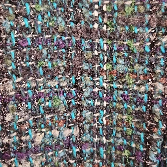 ✨ Dark Academia| Navy Bouclé Tweed Blazer| Old Money, Classic Chic ✨ Sz. L - Picture 6 of 8